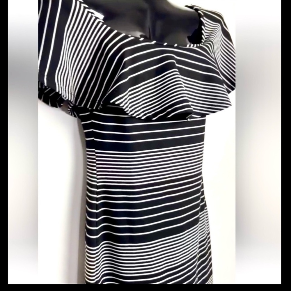 Couture Black and White Midi Dress NWOT - Picture 4 of 12